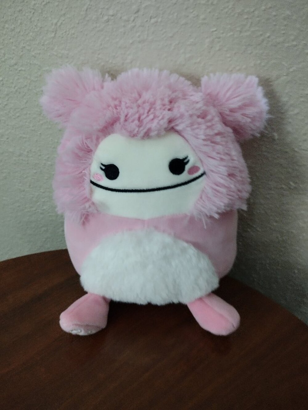Squishmallow 8" Pink w/White Tummy Brina Bigfoot Monster Plush